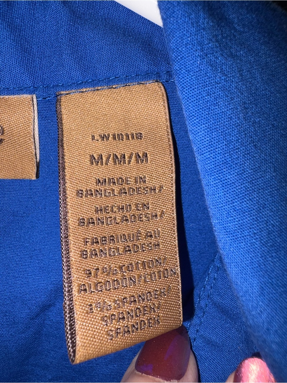 Wrangler Royal Blue Western Snap Shirt M - Picture 4 of 6